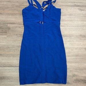 bebe bandage Royal Blue Dress